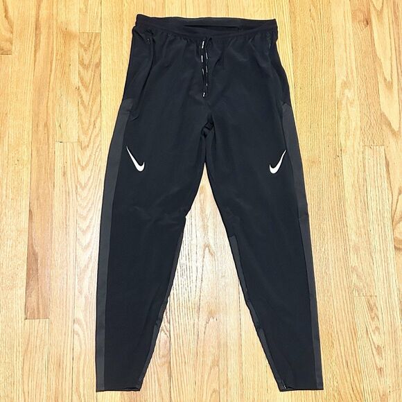 Nike Dri- FIT ADV AeroSwift Men’s Size M Black White Running Joggers - Picture 2 of 7